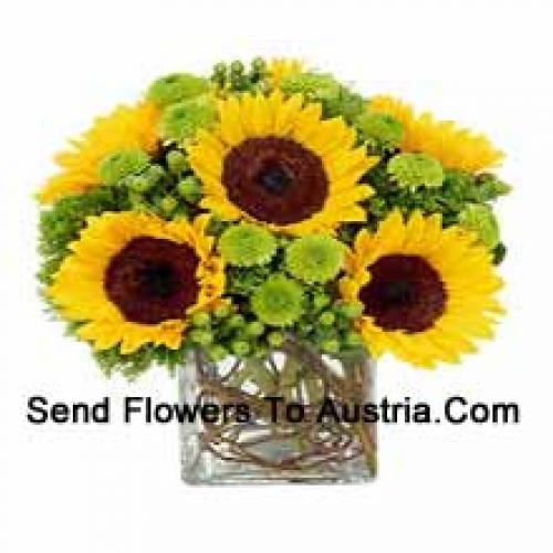 Pretty Sunflowers in Vase