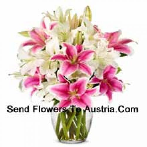 Dreamy White and Pink Lilies