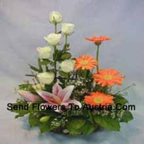 Elegant Assorted Flower Basket