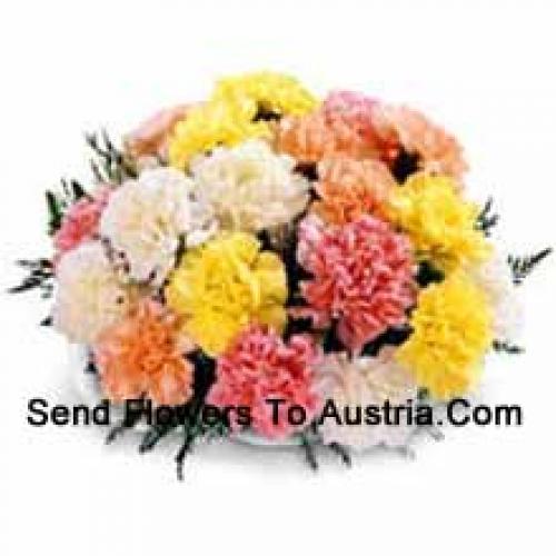 25 Assorted Carnation Basket