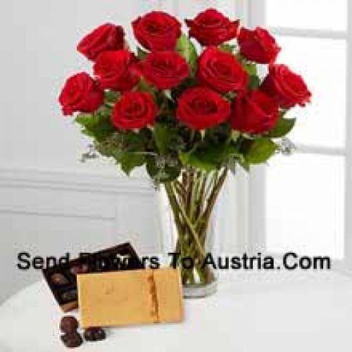 11 Red Roses with Yummy Godiva Chocolates