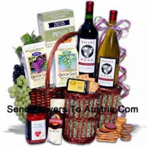 Alluring Gift Basket Containing Wine