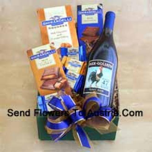 Luxury Wine Basket with Snacks